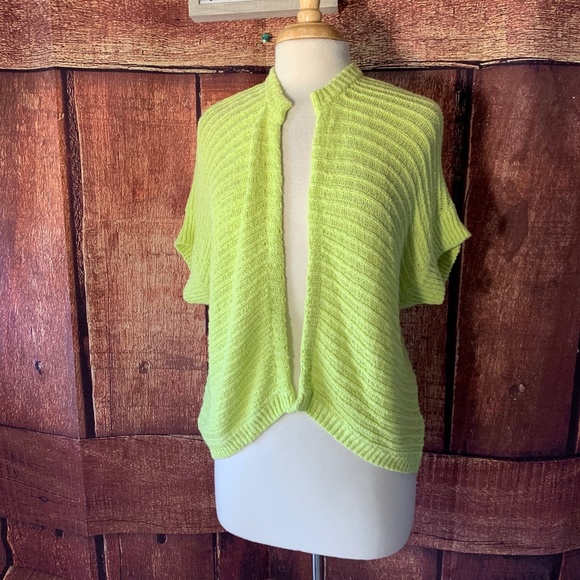FINAL $ CHICO'S LIME GREEN NEON BEACH COVER UP - Picture 3 of 8